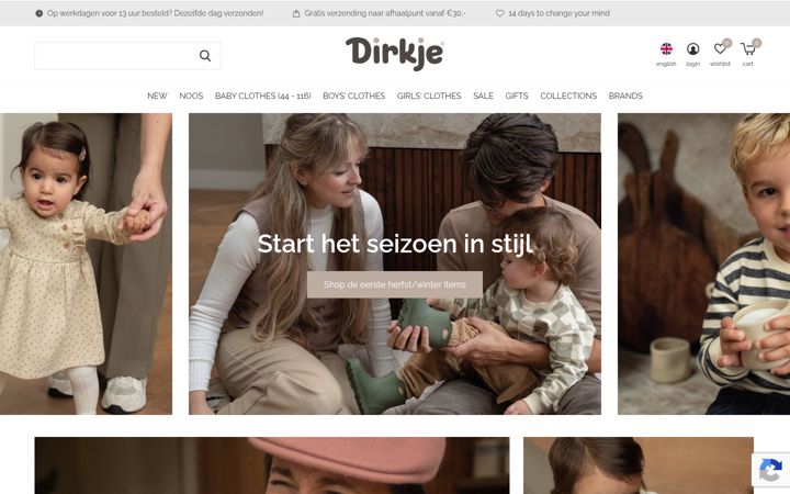 Screenshot von dirkje.nl