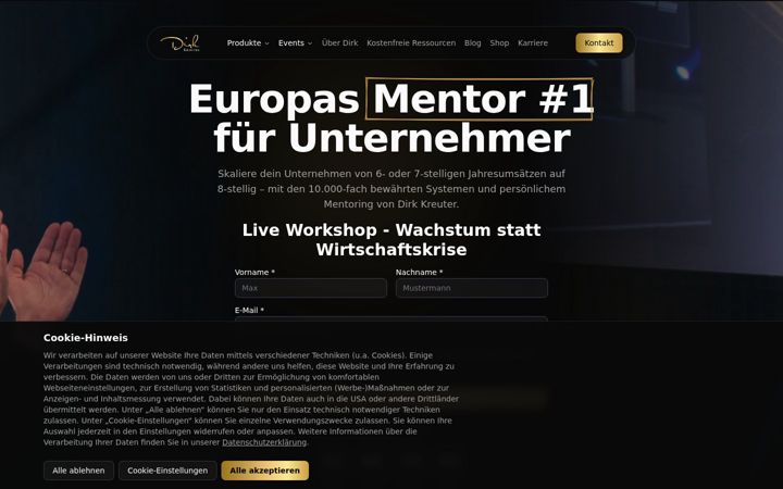 Screenshot of dirkkreuter.de