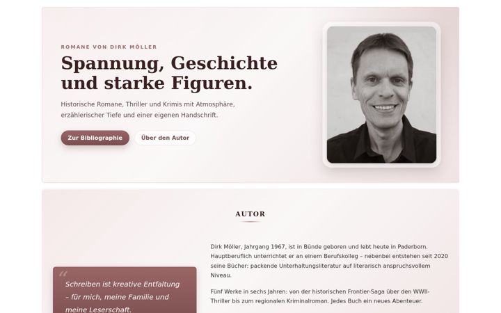 Screenshot of dirkmoeller-romane.de