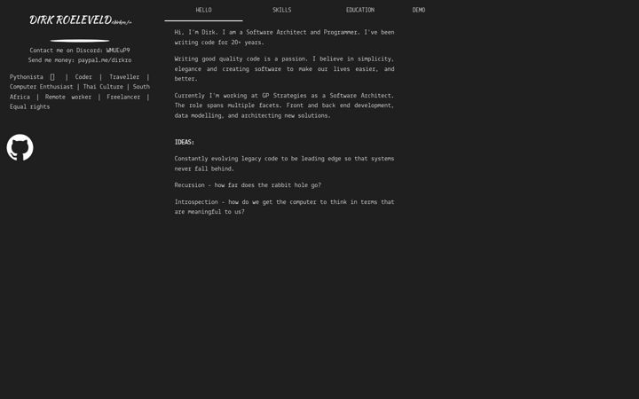 Screenshot of dirkro.com