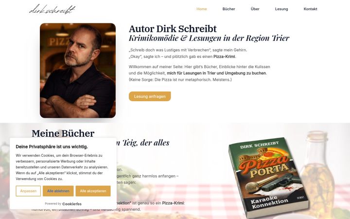 Screenshot of dirkschreibt.de