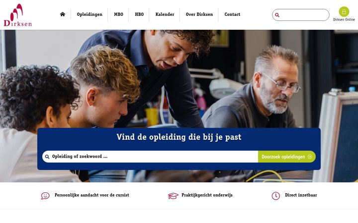 Screenshot von dirksen.nl