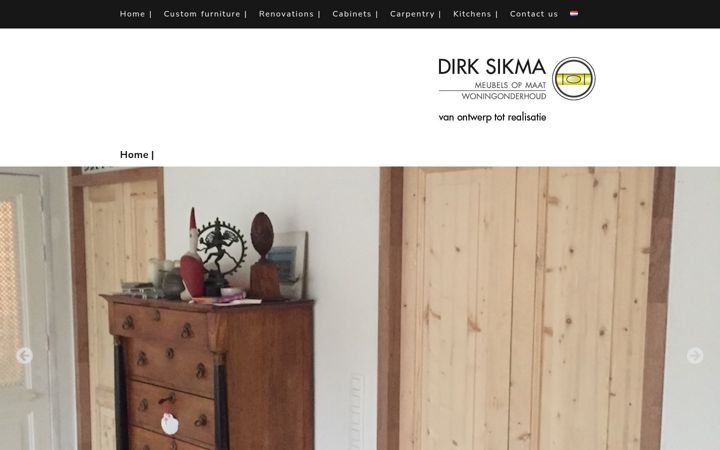 Screenshot von dirksikma.nl