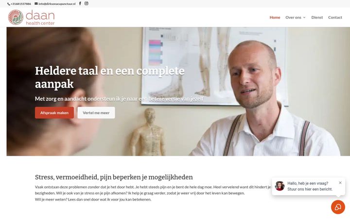 Screenshot von dirksonacupunctuur.nl