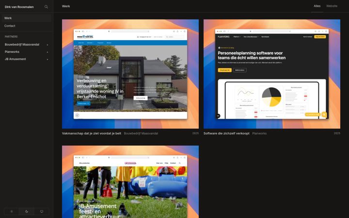 Screenshot von dirkvanroosmalen.nl