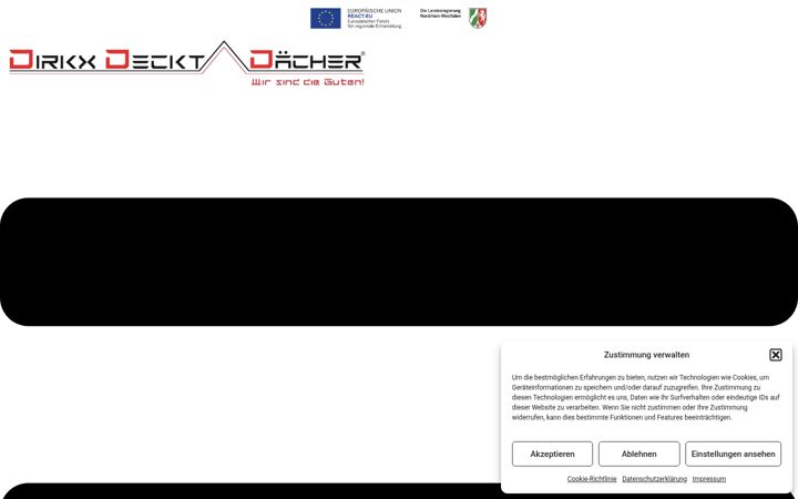 Snímek obrazovky dirkx-deckt-daecher.de