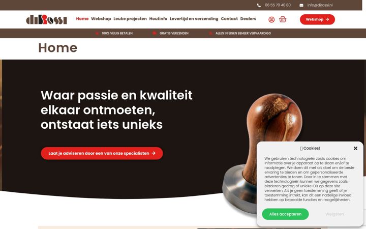 Screenshot von dirossi.nl