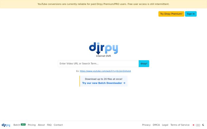 Screenshot of dirpy.com