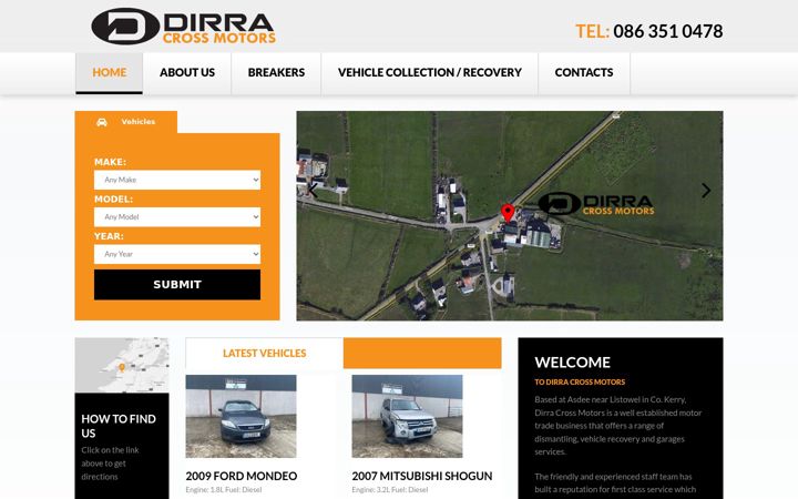Screenshot ta' dirracrossmotors.ie