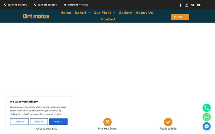 Screenshot of dirt-motos.eu