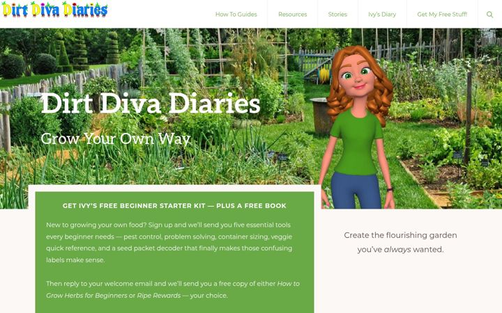 Screenshot of dirtdivadiaries.com