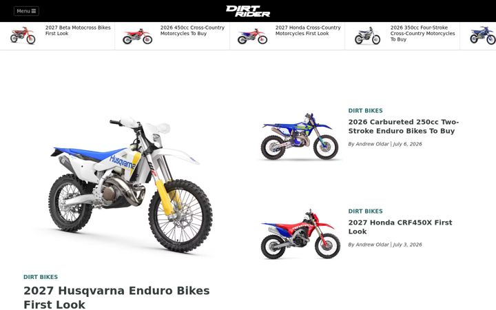 Screenshot of dirtrider.com