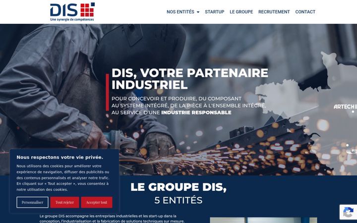 Posnetek zaslona dis-groupe.fr