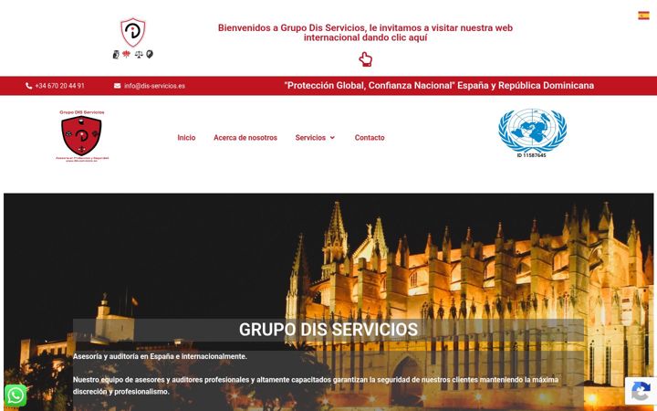 Ekraanipilt saidist dis-servicios.es
