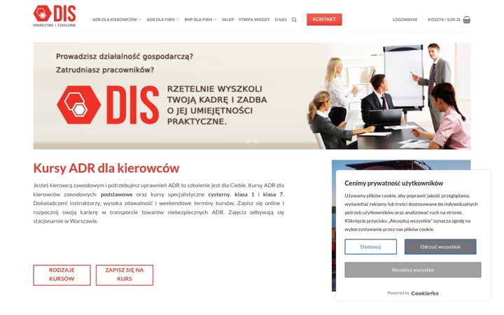 Screenshot stránky dis24.pl