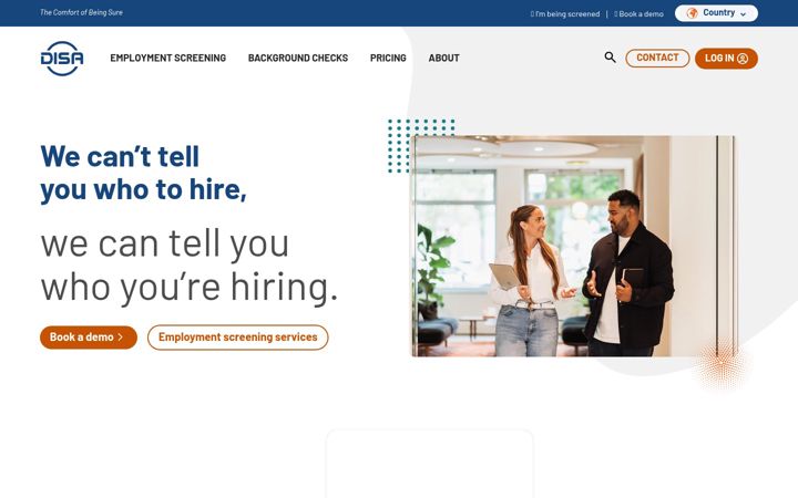 Screenshot of disa.com