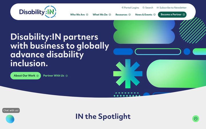 Screenshot of disabilityin.org