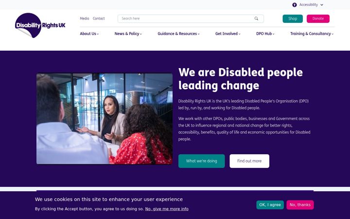 Screenshot of disabilityrightsuk.org