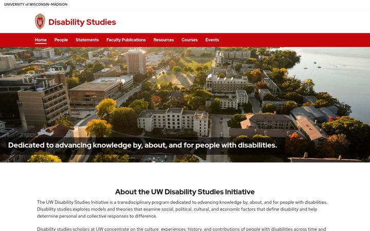 Screenshot di disabilitystudies.wisc.edu