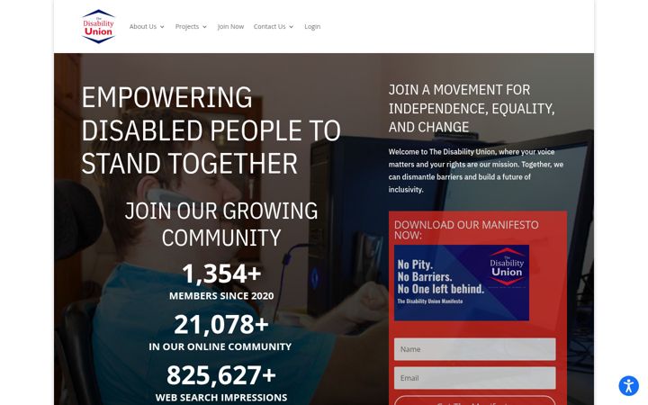 Zrzut ekranu disabilityunion.co.uk