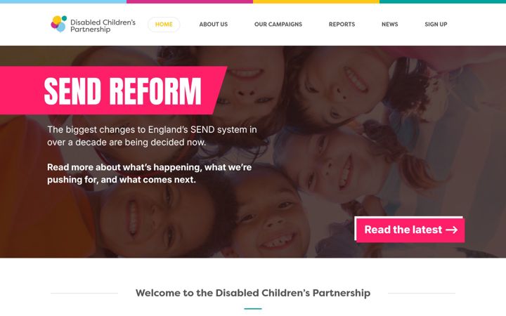 Zrzut ekranu disabledchildrenspartnership.org.uk