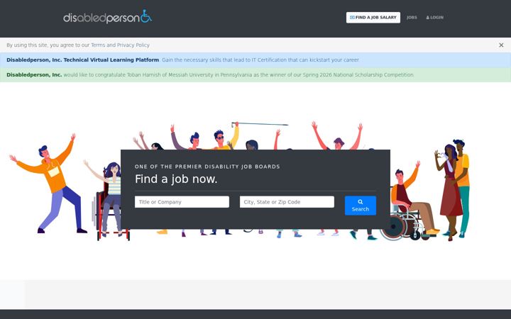 Screenshot of disabledperson.com