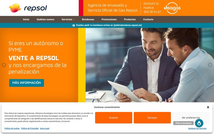 Screenshot of disagasrepsol.com