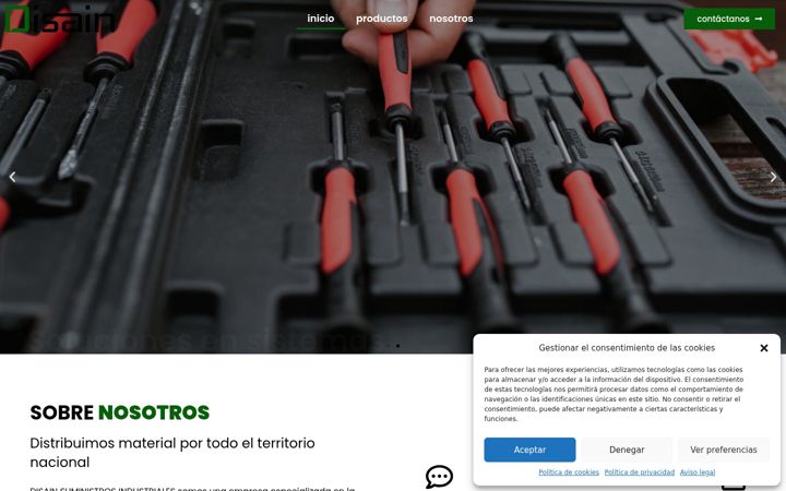 Ekraanipilt saidist disainsuministros.es
