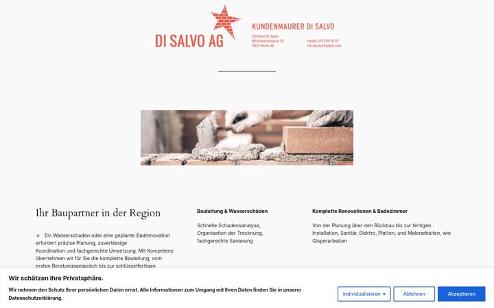 Screenshot of disalvo-ag.ch
