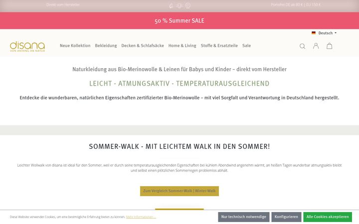 Screenshot of disana-shop.de