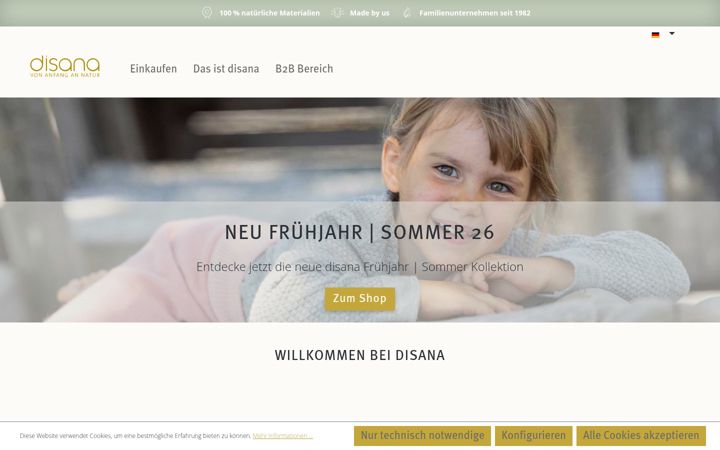 Screenshot of disana.de