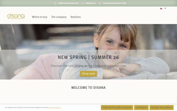 Screenshot of disana.eu
