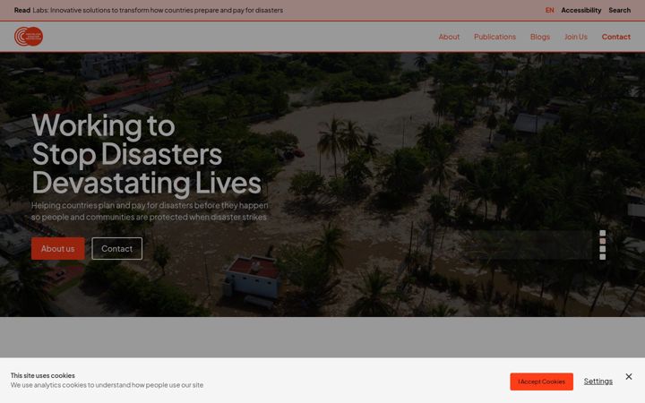 Screenshot of disasterprotection.org