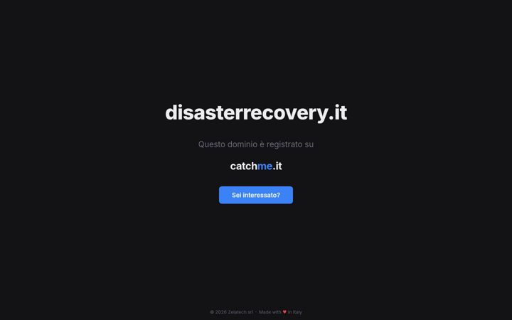 Screenshot of disasterrecovery.it