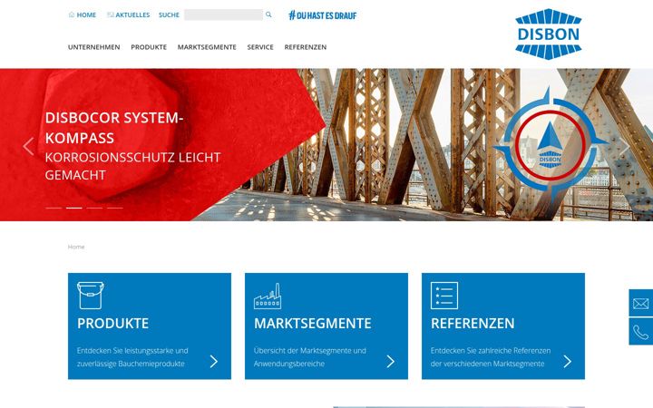 Screenshot of disbon.de