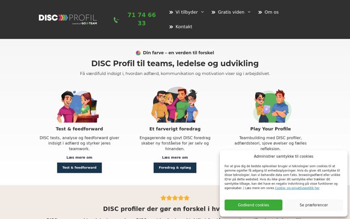 Snimka zaslona za disc-profil.dk