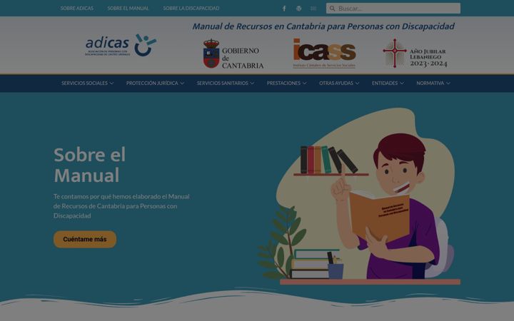 Skærmbillede af discapacidad-cantabria.info