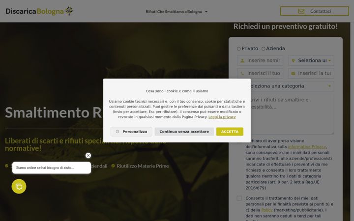 Screenshot of discarica.bologna.it