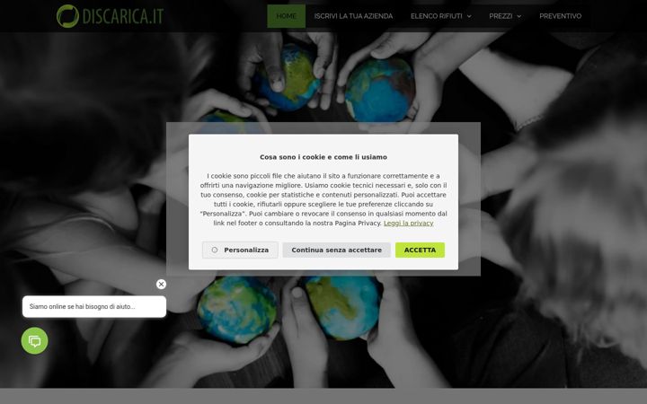 Screenshot of discarica.it