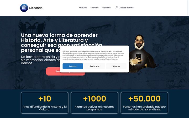 Screenshot of discendocultura.com
