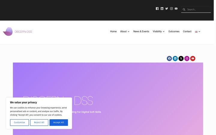 Screenshot of discern-dss.eu
