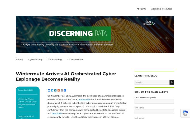 Screenshot of discerningdata.com