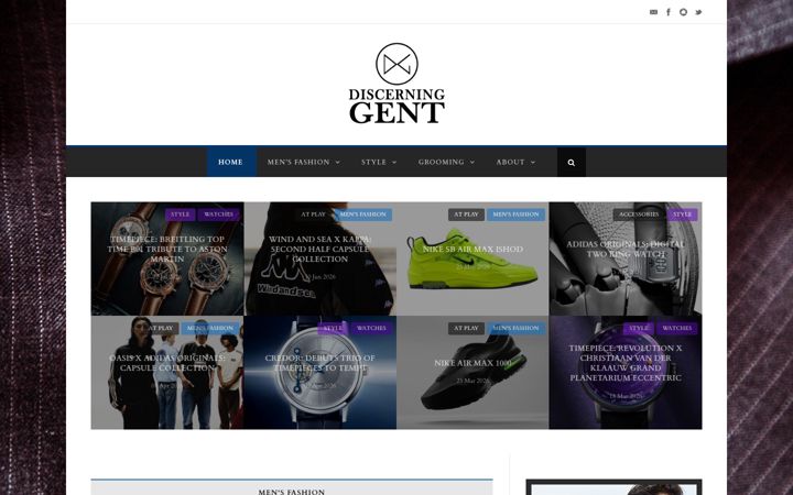 Screenshot of discerninggent.com
