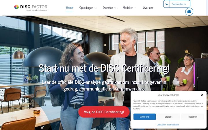 Screenshot von discfactor.nl