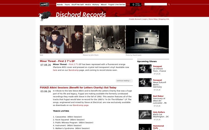 Snimka zaslona za dischord.com