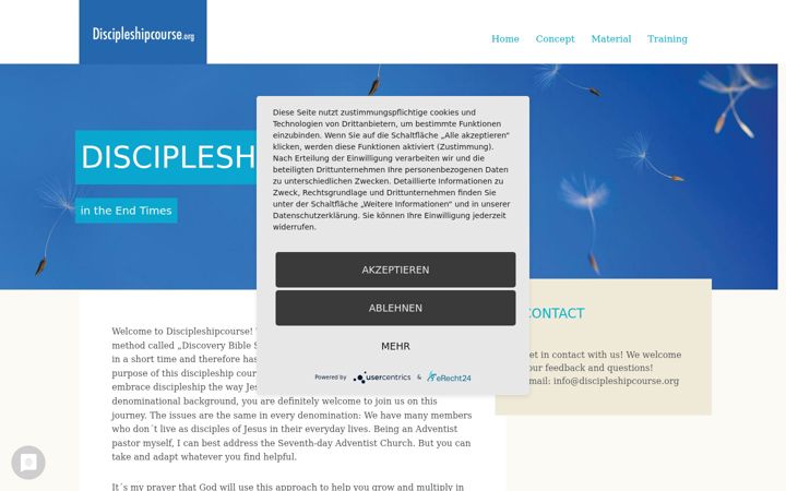 Screenshot of discipleshipcourse.org