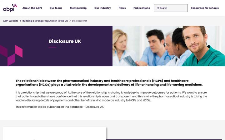 Екранна снимка на disclosureuk.org.uk