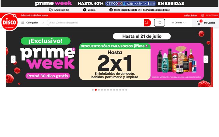 Screenshot of disco.com.ar