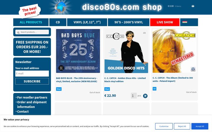 Screenshot of disco80s.com