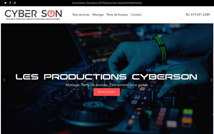Screenshot του discocyberson.ca